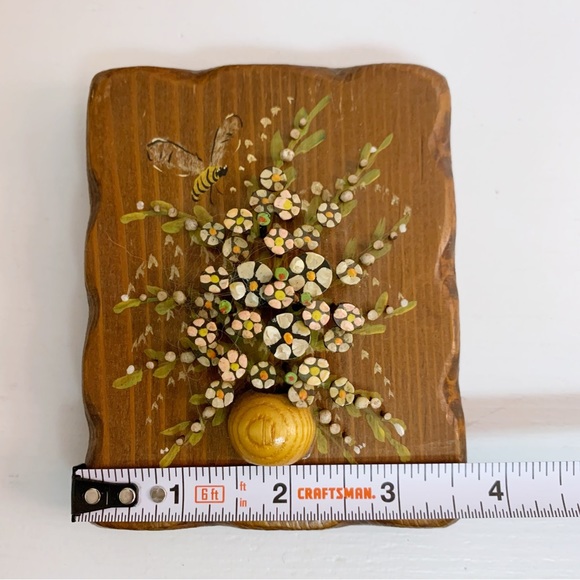 Vintage Nails Flower Floral Wood Tapping Art Decor Set - Picture 6 of 6